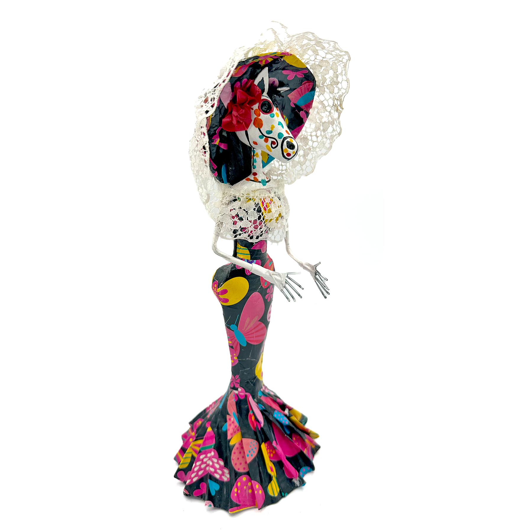 Mexican Handmade Paper Maché – Catrina Hijas de Jalisco – La Yegua